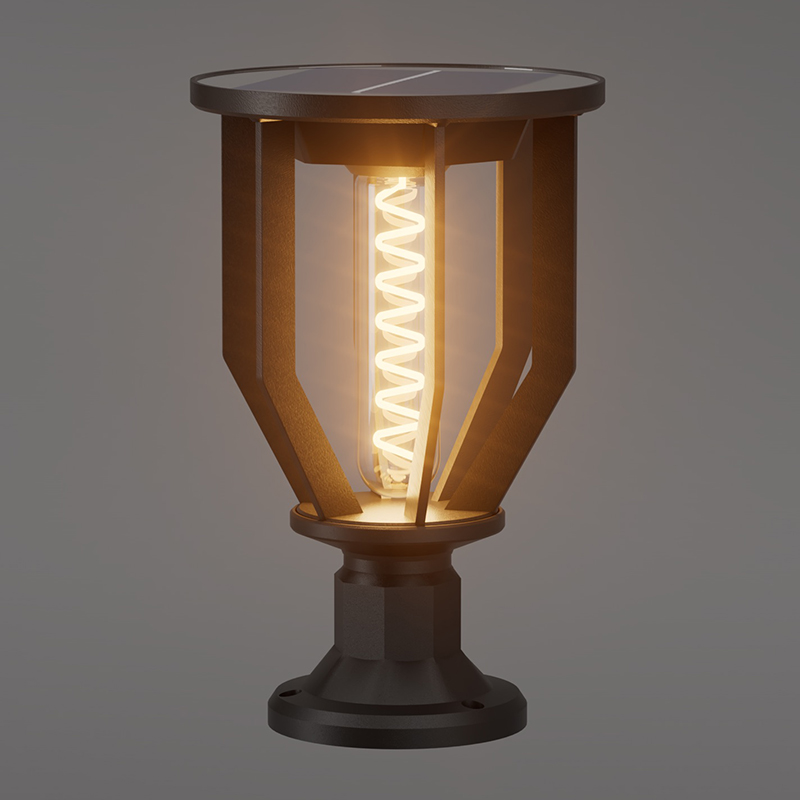 PY-LED GR D04 مصباح حديقة شمسي دائري