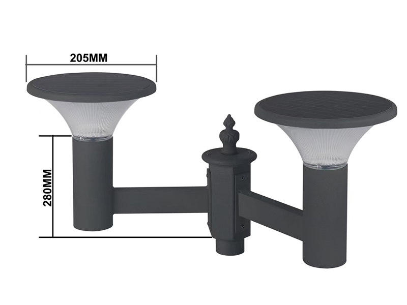 PY-SG018-16W مصباح حديقة بالطاقة الشمسية مزدوج PY-SG018-16W مصباح حديقة بالطاقة الشمسية مزدوج